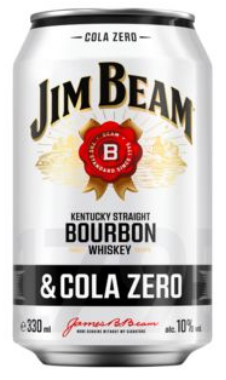 Jim Beam Straight Bourbon & Cola Zero 330ml