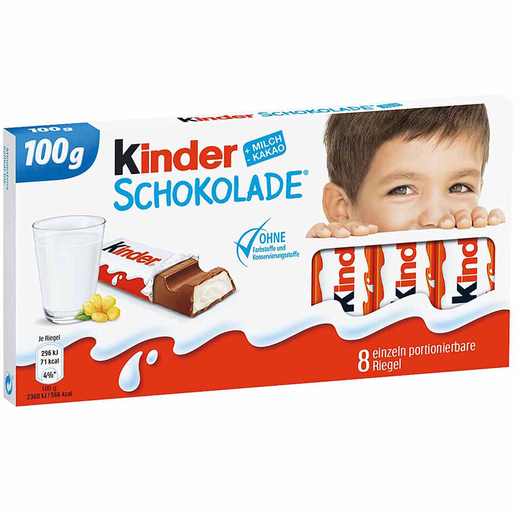 Kinder Schokolade 8 Riegel 100g