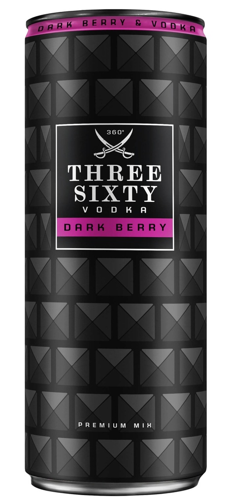 Three Sixty Vodka Dark Berry 0,33l