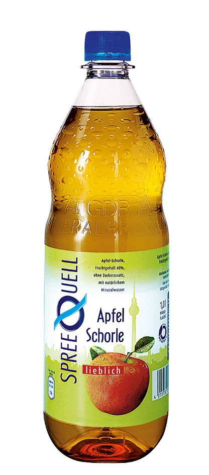 Spreequell Apfelschorle lieblich 1l