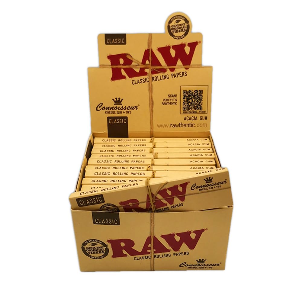 RAW Rolling Papers Kingsize Slim + Tips