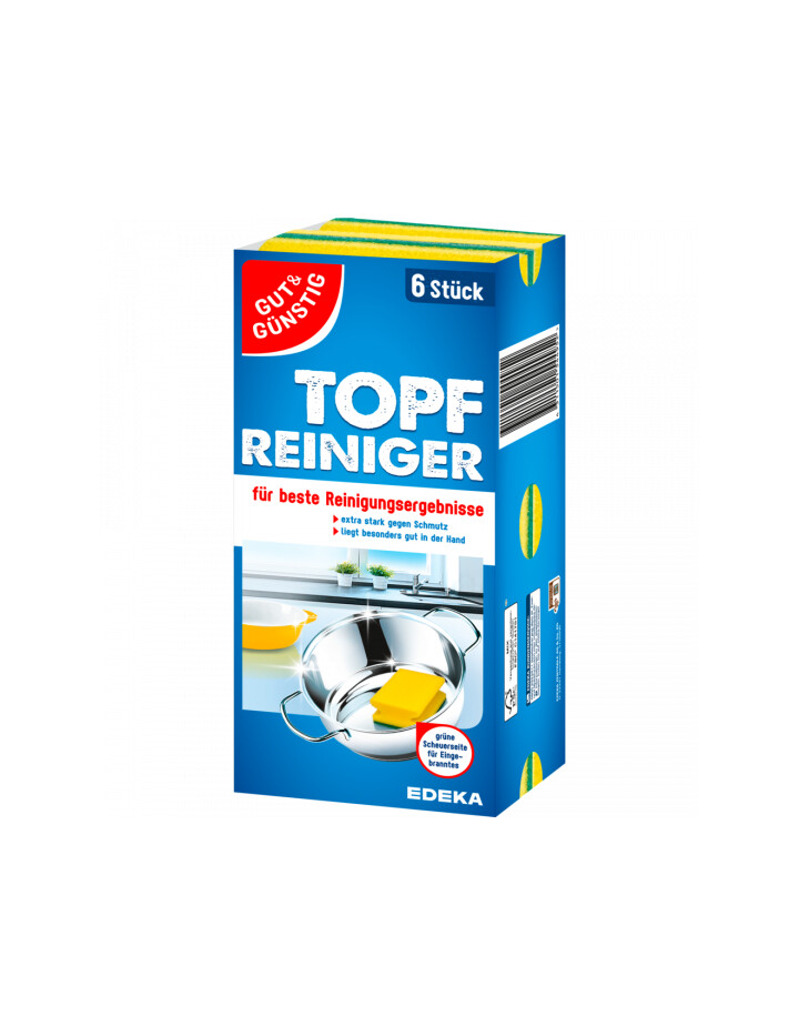 Gut & Günstig Schwamm Topfreiniger 6 Stück