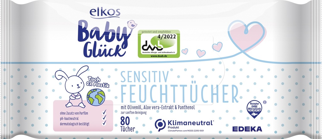 Elkos Babyglück Feuchttücher 80 Tücher