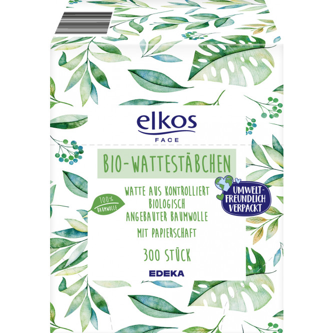 Elkos Bio Wattestäbchen 300 Stück