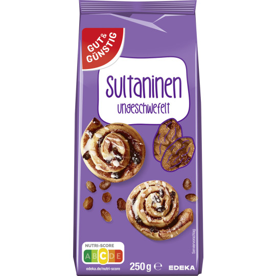 Gut & Günstig Sultaninen Ungeschwefelt 250g