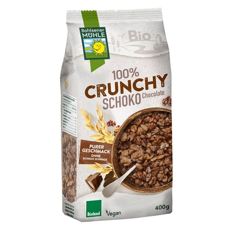 100% Schoko Crunchy 400g