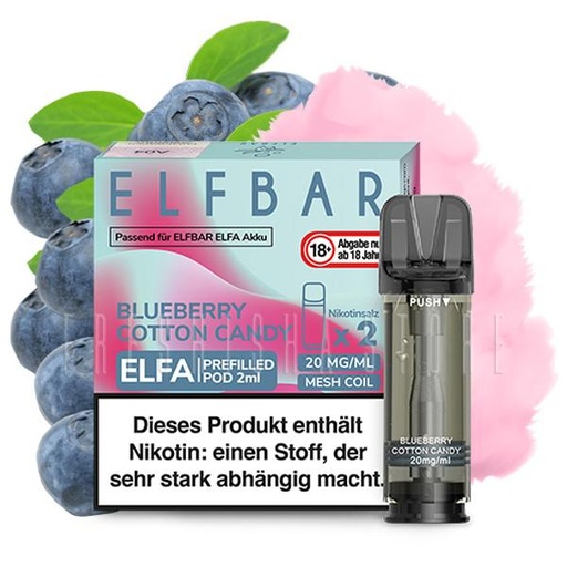 [P0004049] Elfbar Elfa Blueberry Cotton Candy Pod 2er